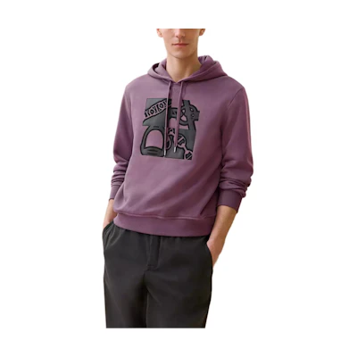 Hermes Hoodie Leather Pattern Long Sleeve Men’s - Heather Colorway H467820HA5V