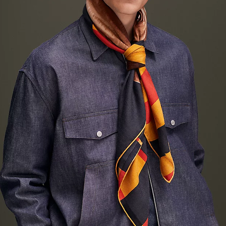 HERMES Horse Pattern Wool Scarf Unisex Couple Style Multicolor. H103999T 02 圖 3