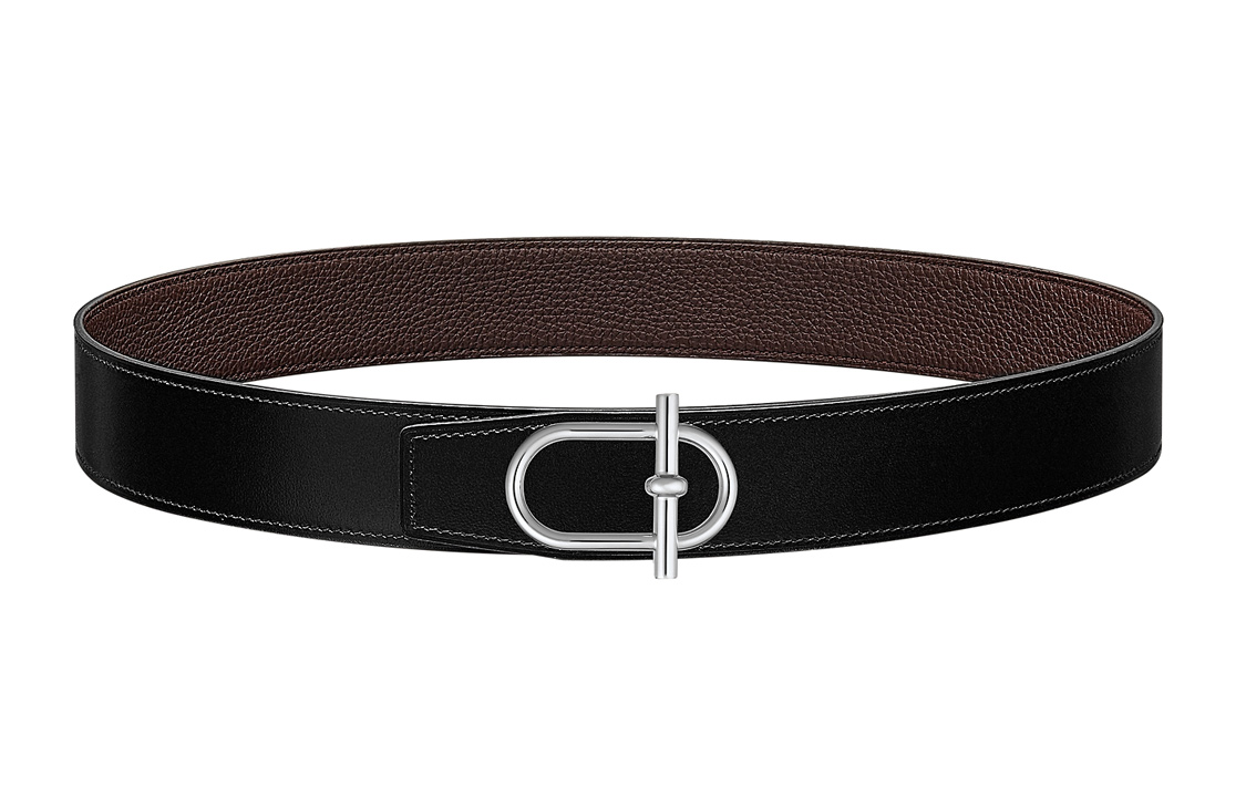 HERMES Ithaque Togo Leather Reversible Belt Black/Chocolate 3.8cm H081758CK05-H077971CAAB105 圖 2
