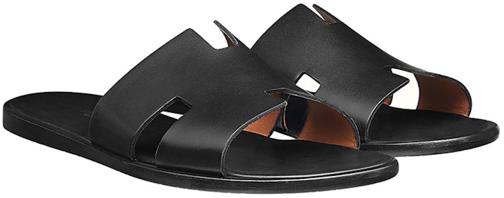 【定番の大人気商品】HERMES レザーサンダル IZMIR 黒 エルメス イズミール サンダル (黒) H041141Z-H01を購入 - Novelship