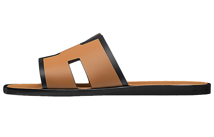 HERMESのブラウンオープントゥフラットサンダル38.1/2 HERMESのブラウンオープントゥフラットサンダル38.1/2 エルメス