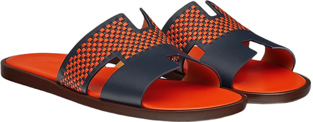 Sandal HERMES Izmir 'Biru Oranye Kulit Sapi Anyaman' H212881Z-HH8 Order Sandal HERMES Izmir 'Biru Oranye Kulit Sapi Anyaman' H212881Z-HH8