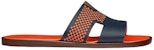 Sandal HERMES Izmir 'Kulit Lembu Biru Oren' H212881Z-HH8
