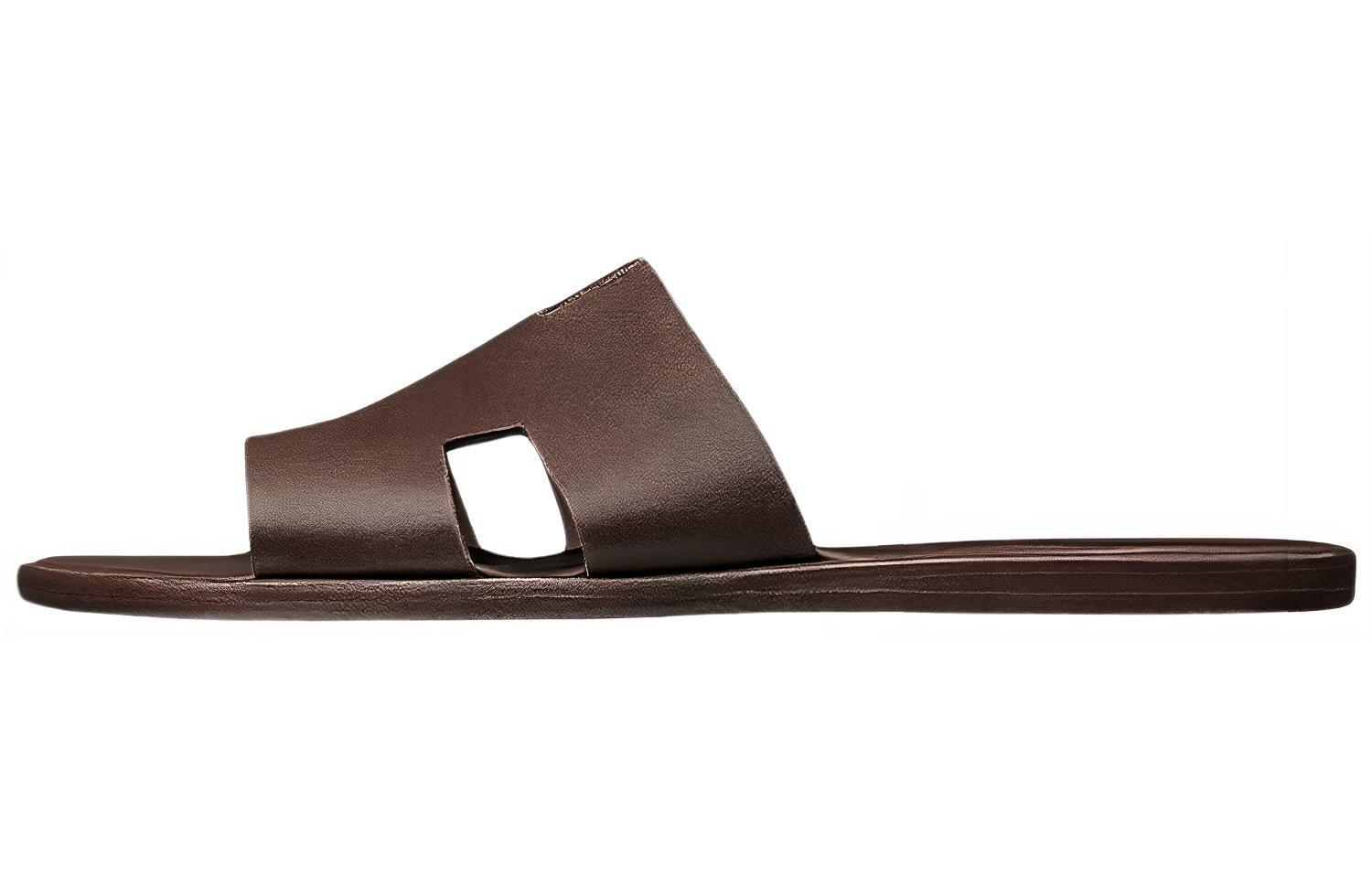 HERMES Izmir Sandal 'Brown Red'