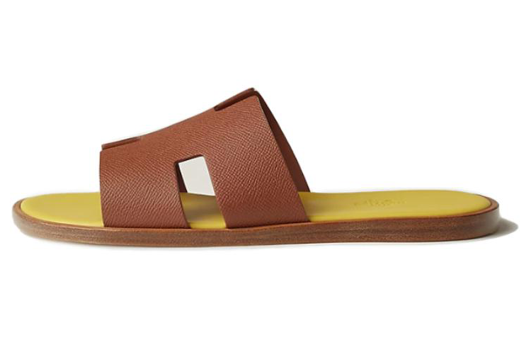 HERMES Izmir Slide 'Brown Leather'
