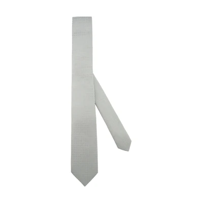 HERMES Jacquard "H" Pattern Grey Silk Tie H030189T-60