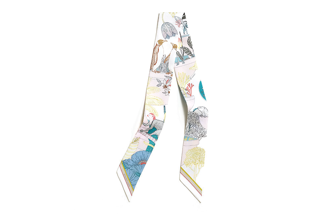 HERMES Jacquard Pattern Silk Scarf Unisex Couple Design Multicolor H064094S 03 圖 2