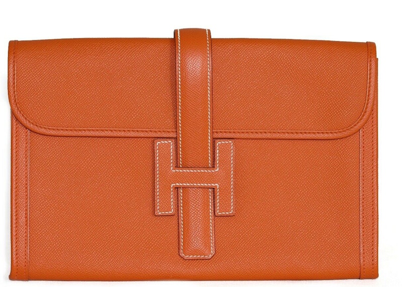Hermes Jige Clutch Epsom PM Orange