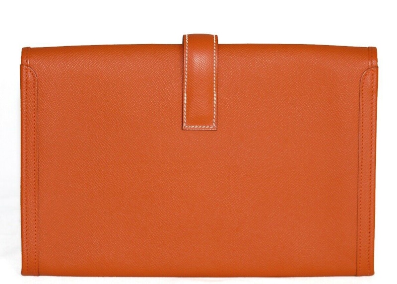 Order 爱马仕 Jige Clutch Epsom 中号 橙色手拿包