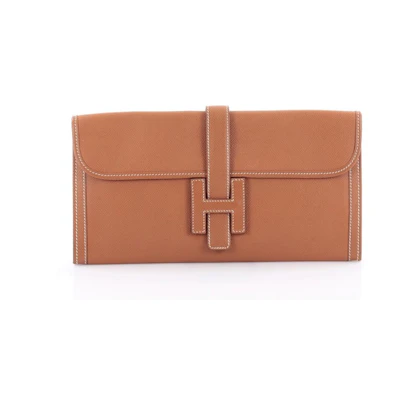 Hermes Jige Elan Clutch 29 Gold