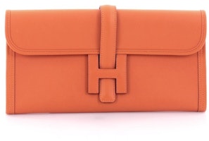 Hermes Jige Elan Clutch Swift 29 Orange Hermes Jige Elan Clutch Swift 29 Orange