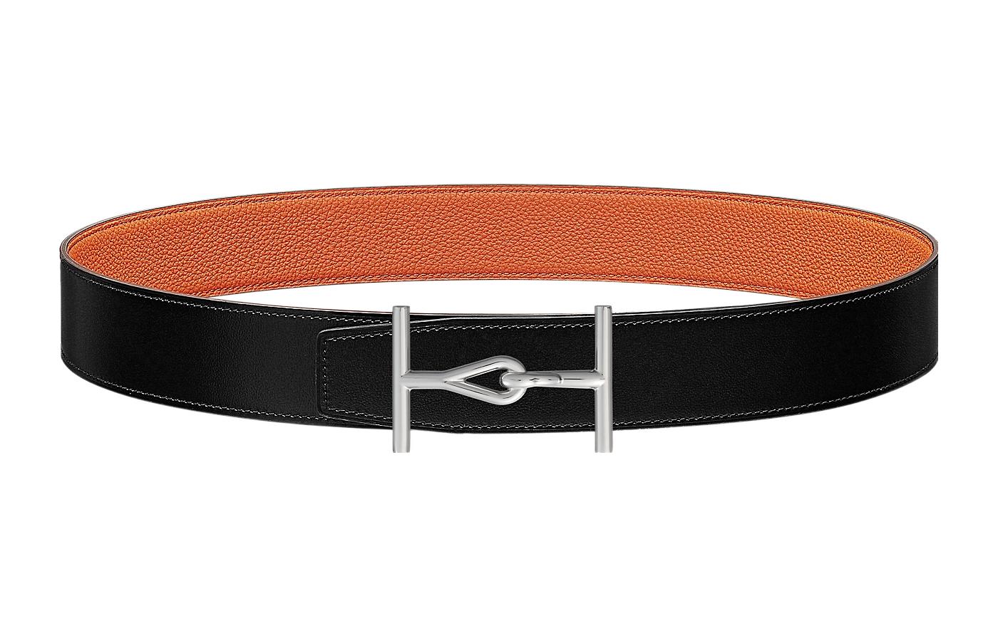HERMES Jumbo  Black Leather Belt with Smooth Buckle 3.8cm Width H010411CJJ4-H077971CAAH090 圖 2