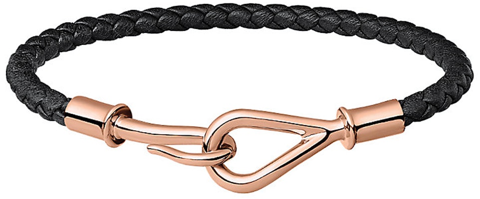 HERMES Gelang Jumbo Kulit Hitam/Rose Gold Unisex Rekaan Pasangan. H071682FO89 Buy HERMES Gelang Jumbo Kulit Hitam/Rose Gold Unisex Rekaan Pasangan. H071682FO89