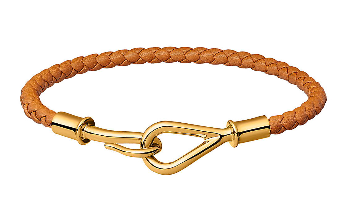HERMES Jumbo Leather Bracelet Unisex Couple Design - Stylish & Elegant H071682F-37