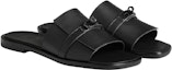 Lookbook HERMES Kelly 'Sandal Hitam Kulit Lembu Flat' H231736Z-H02