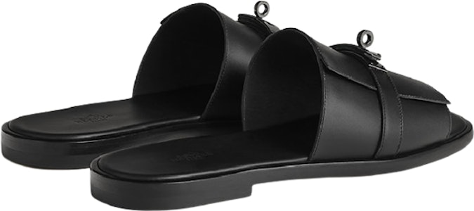 HERMES愛馬仕 Kelly 小牛皮 平底 時尚涼拖 男款 黑色 Purchase HERMES愛馬仕 Kelly 小牛皮 平底 時尚涼拖 男款 黑色