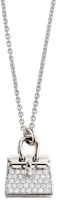 Order HERMES Kelly Amulette Minimalist Necklace Platinum Unisex Couples Accessory H121315B-00