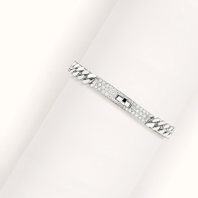 爱马仕凯莉手链 18K白金钻石古巴链 情侣款式 男女通用 H221410B-00 Lookbook 爱马仕凯莉手链 18K白金钻石古巴链 情侣款式 男女通用 H221410B-00