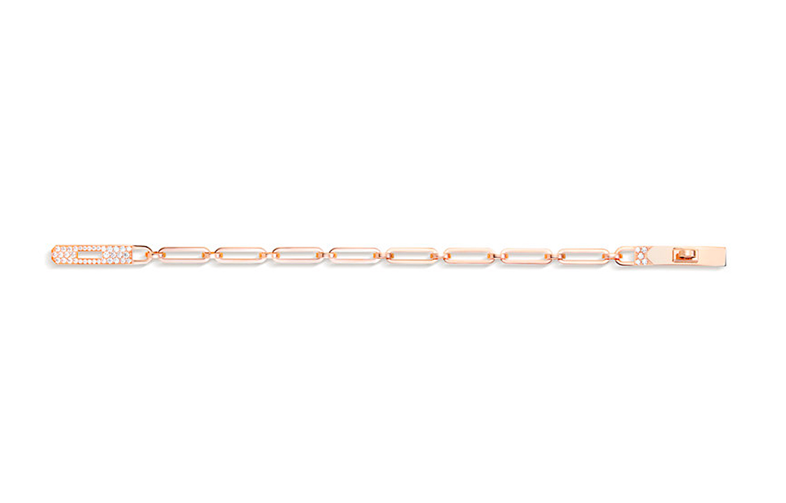 HERMES Kelly Chaine Bracelet Small 18K Rose Gold Full Diamond Unisex Jewelry H221411B-00 圖 2