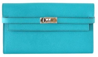 Hermes Kelly Classic Wallet Epsom Bleu Paon Hermes Kelly Classic Wallet Epsom Bleu Paon