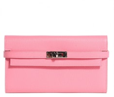 Hermes Kelly Classic Wallet Mysore Goatskin Palladium Rose Confetti Hermes Kelly Classic Wallet Mysore Goatskin Palladium Rose Confetti