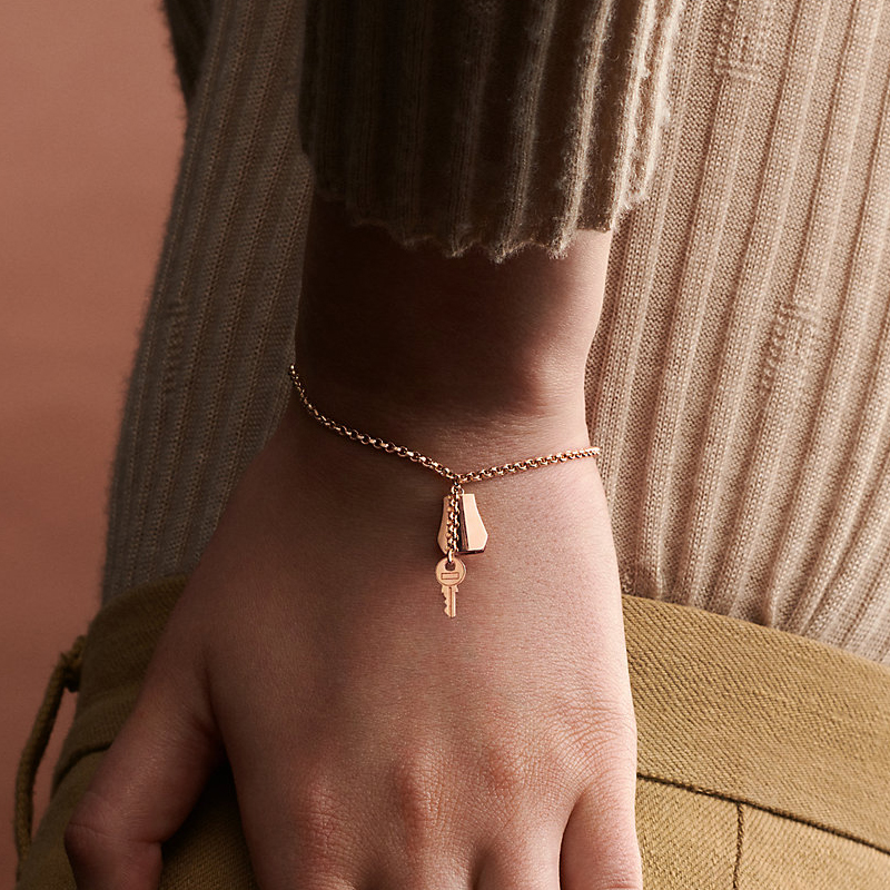 HERMES Kelly Clochette Bracelet Small Rose Gold for Women. H220467B-00 圖 4