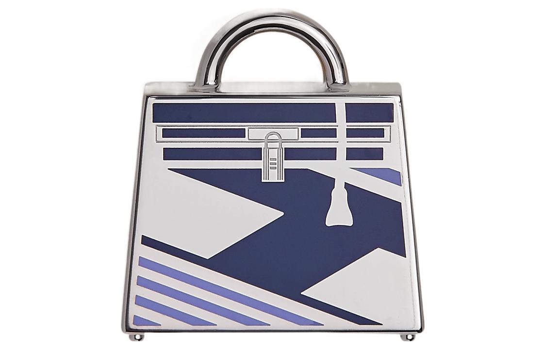 HERMES Kelly Curiosite Laque H Vibration Pendant Lavender Unisex Keychain. H071730FP01