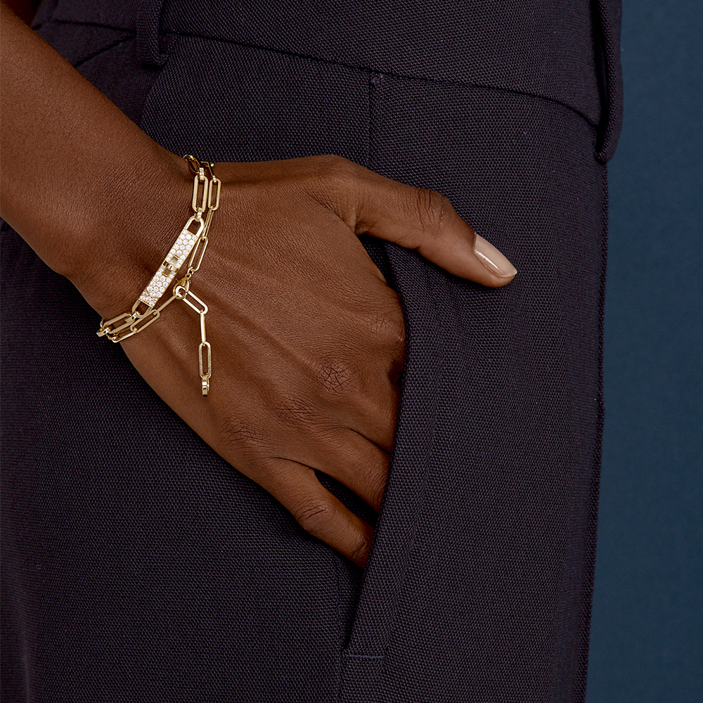 HERMES Kelly Diamond Necklace Unisex Gold Chain Luxury Couple Jewelry H218273B-00 圖 3