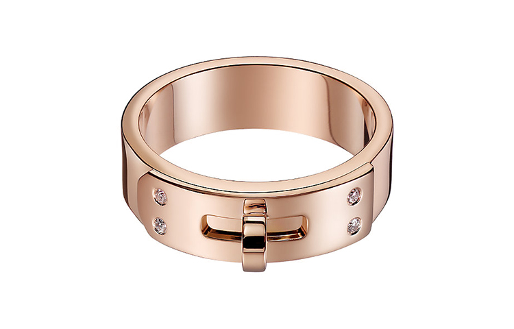 Order HERMES Kelly Diamond Rose Gold Ring Unisex Couples Ring H109041B-000