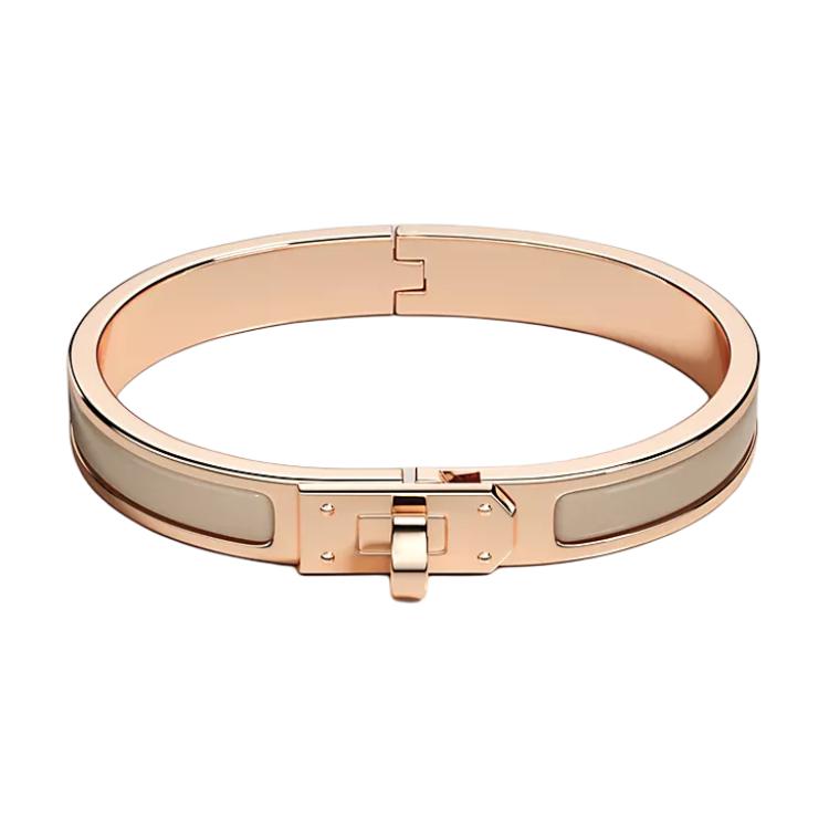 HERMES Kelly Enamel Bracelet Unisex Couple Style Candied Chestnut H200004FO19PM 圖 2