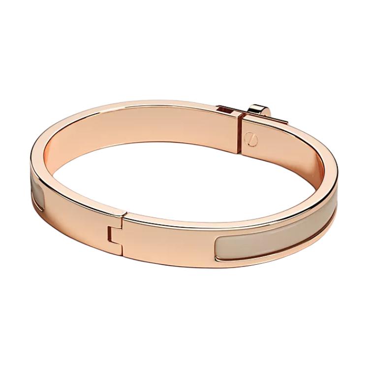 HERMES Kelly Enamel Bracelet Unisex Couple Style Candied Chestnut H200004FO19PM 圖 3