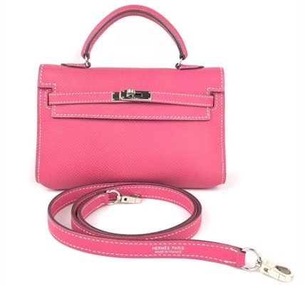 Hermes Kelly Epsom Palladium Micro 15 Rose Tyrien Buy Hermes Kelly Epsom Palladium Micro 15 Rose Tyrien