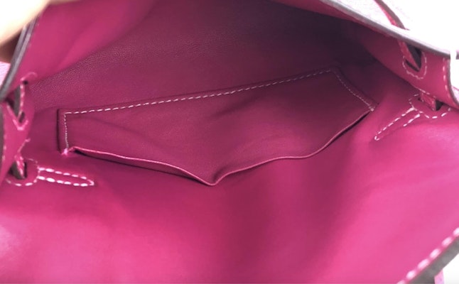 Hermes Kelly Epsom Palladium Micro 15 Rose Tyrien Lookbook Hermes Kelly Epsom Palladium Micro 15 Rose Tyrien