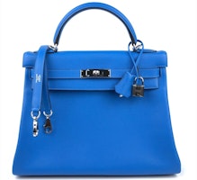Hermes Kelly Evercolor Palladium 32 Bleu Hydra Hermes Kelly Evercolor Palladium 32 Bleu Hydra