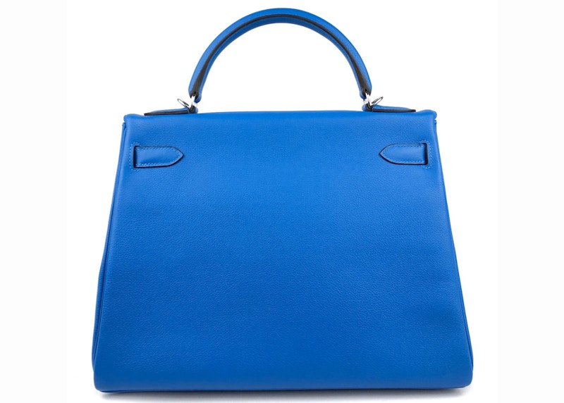 Order 爱马仕凯莉Evercolor钯金32 蓝色Hydra