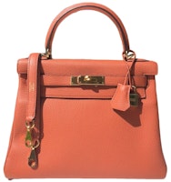 Hermes Kelly Feu Gold-tone 28 Fire Orange Hermes Kelly Feu Gold-tone 28 Fire Orange