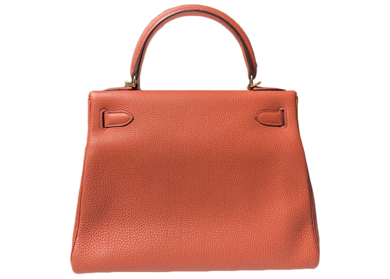 Order Hermes Kelly Feu Emas-tone 28 Jingga Api