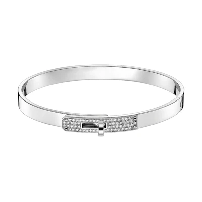 HERMES Kelly Gold Bracelet Unisex Couple Platinum H110015B-00SH+H214462B-00ST