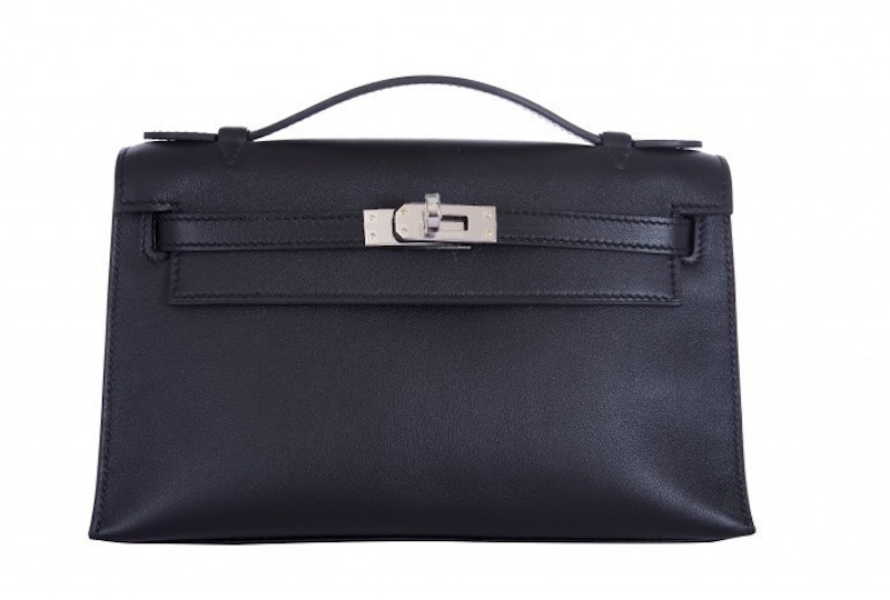 Buy Hermes Kelly Pochette Swift Silver-tone Warna Hitam