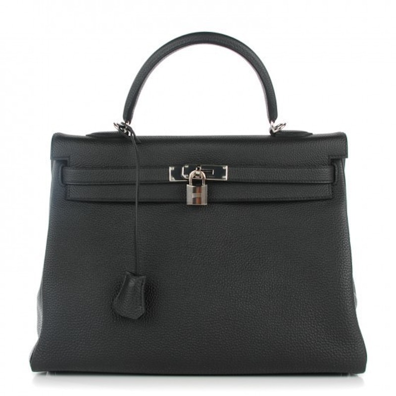 Hermes Kelly Retourne Togo 35 Noir