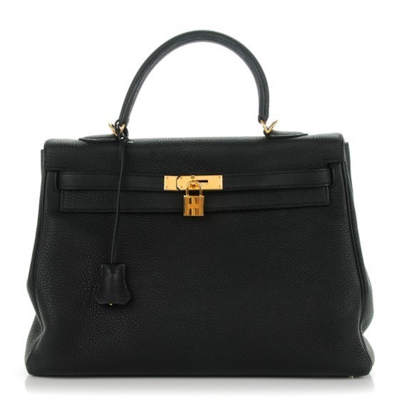 Hermes Kelly Retourne Togo 35 Noir Black