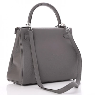 愛馬仕Kelly Retourne Togo鉑金28釐米錫色包包 Order 愛馬仕Kelly Retourne Togo鉑金28釐米錫色包包