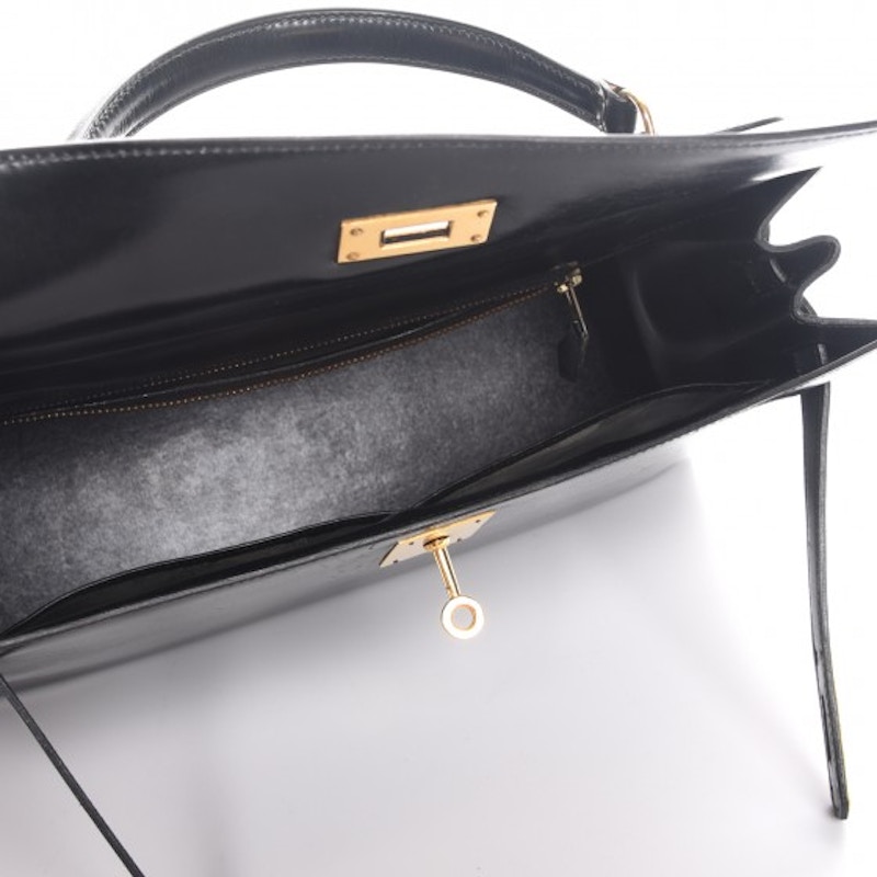 Lookbook Hermes Kelly Sellier Box Calf 32 Hitam