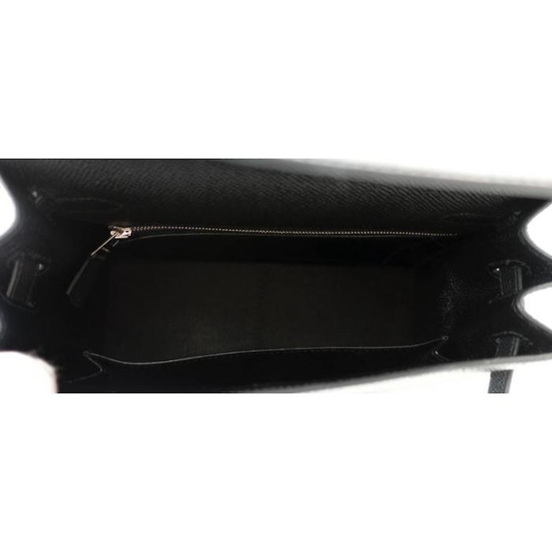 Lookbook Hermes Kelly Sellier Epsom Palladium 25 Hitam