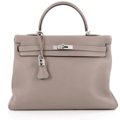 Hermes Kelly Taurillon Clemence 35 Gris Tourterelle Beg deluxe Buy Hermes Kelly Taurillon Clemence 35 Gris Tourterelle Beg deluxe