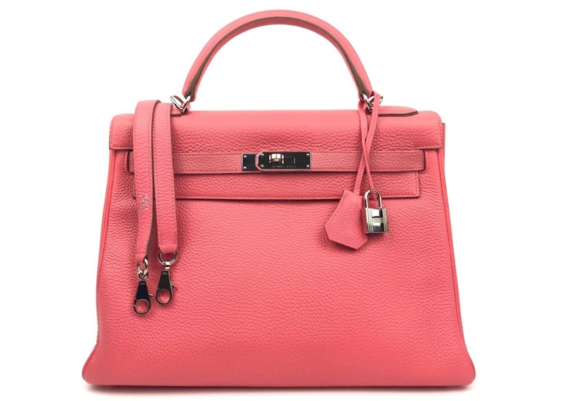 Hermes Kelly Togo Palladium-tone 32 Rose