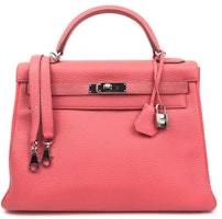 Hermes Kelly Togo Palladium-tone 32 Rose Hermes Kelly Togo Palladium-tone 32 Rose