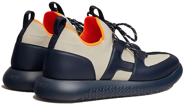 HERMES Sepatu Sneakers Knit Kulit Anak Sapi 'Beige Biru' H212911Z-HT Purchase HERMES Sepatu Sneakers Knit Kulit Anak Sapi 'Beige Biru' H212911Z-HT