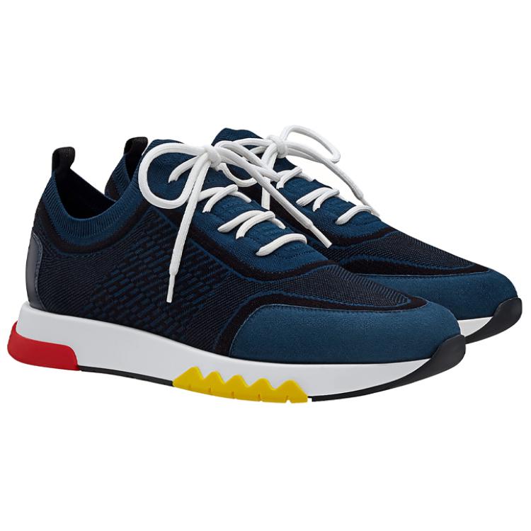 Lookbook HERMES 双色針織休閒運動鞋 藍