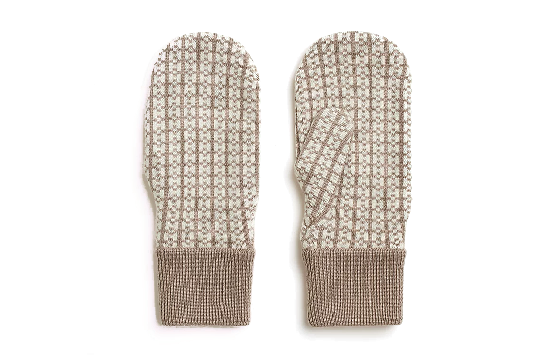 HERMES Knitted Jacquard Wool Gloves Unisex Couple Style Multi-Color H232004G